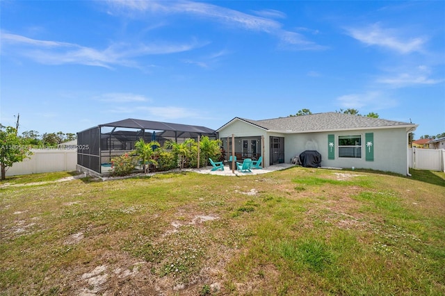 7434 Ashtabula St, Englewood, FL 34224 - back of property with a patio, a lanai, and stucco siding
