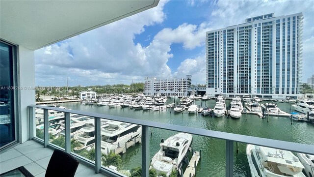 17111 Biscayne Blvd Unit 403, North Miami Beach, FL 33160 - water view featuring a marina