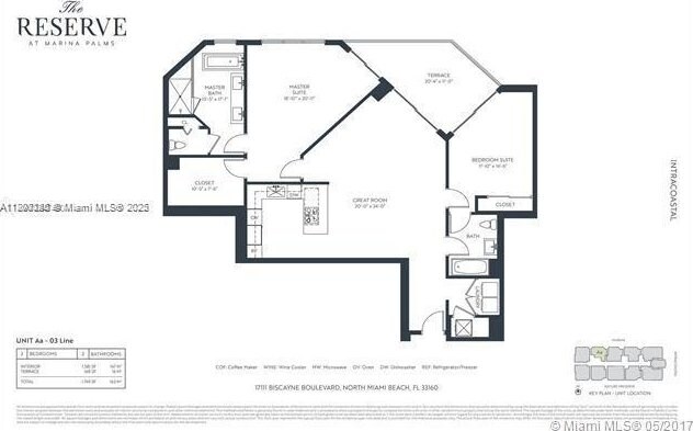 17111 Biscayne Blvd Unit 403, North Miami Beach, FL 33160 - view of property floor plan