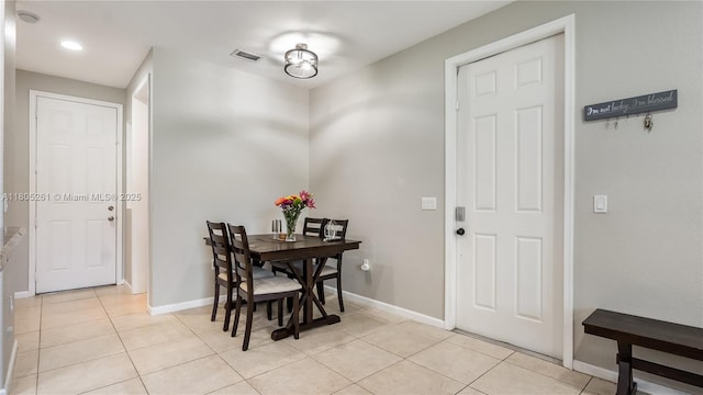 2801 SW 81st Ter, Miramar, FL 33025 - dining space featuring light tile patterned flooring, baseboards, and recessed lighting