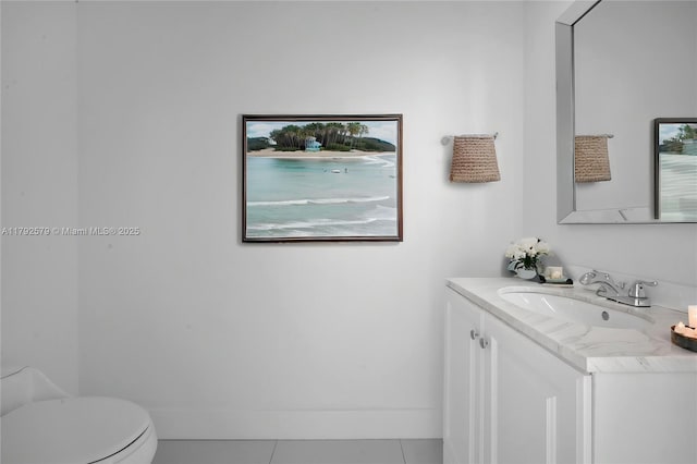 14951 Royal Oaks Ln Unit 2105, North Miami, FL 33181 - bathroom featuring vanity, toilet, and tile patterned floors