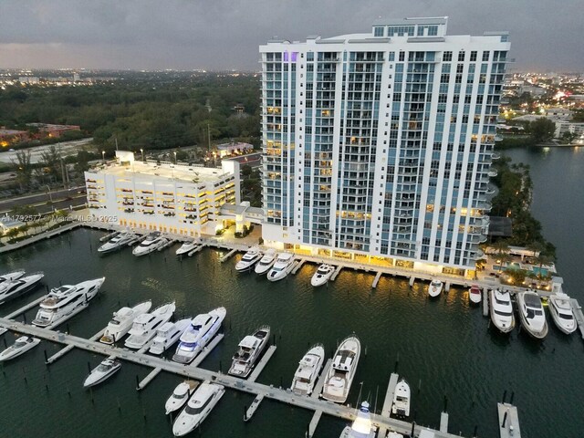 17301 Biscayne Blvd Unit 1108, Aventura, FL 33160 - view of building exterior featuring view of marina and a water view