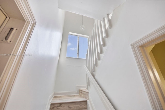 1136 NE 41st Ave, Homestead, FL 33033 - stairway with wood finished floors and baseboards