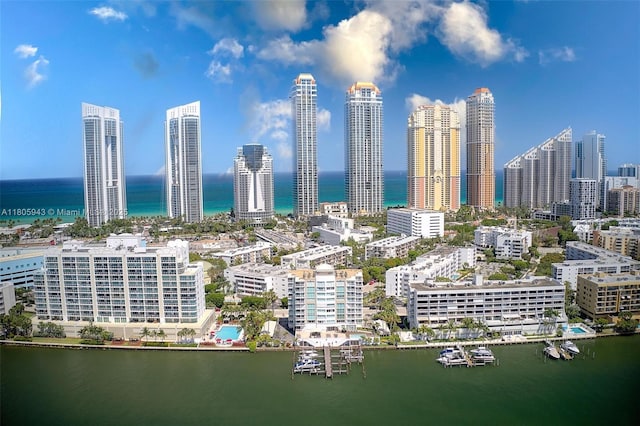 18000 N Bay Rd Unit 803, Sunny Isles Beach, FL 33160 - view of city skyline featuring a nearby body of water
