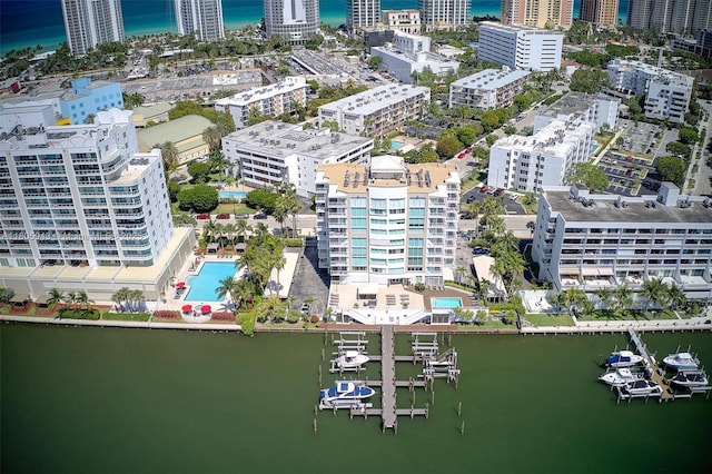 18000 N Bay Rd Unit 803, Sunny Isles Beach, FL 33160 - view of urban area featuring a large body of water and a pool