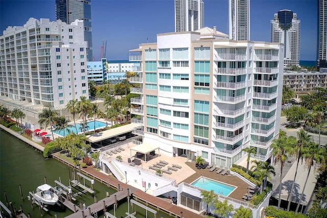 18000 N Bay Rd Unit 803, Sunny Isles Beach, FL 33160 - view of property featuring a city view and a water view