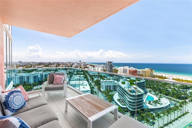 300 S Pointe Dr Unit 2005, Miami Beach, FL 33139 - balcony with a water view and a city view