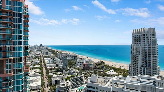 300 S Pointe Dr Unit 2005, Miami Beach, FL 33139 - water view with nearby urban area and local beach