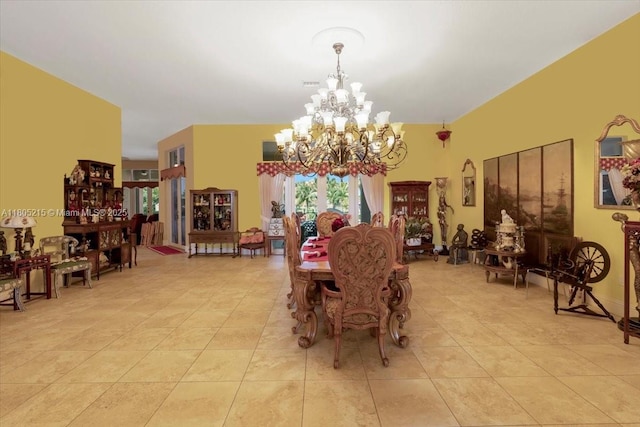 4800 SW 141st Ave, Miramar, FL 33027 - dining room featuring a chandelier and light tile patterned floors