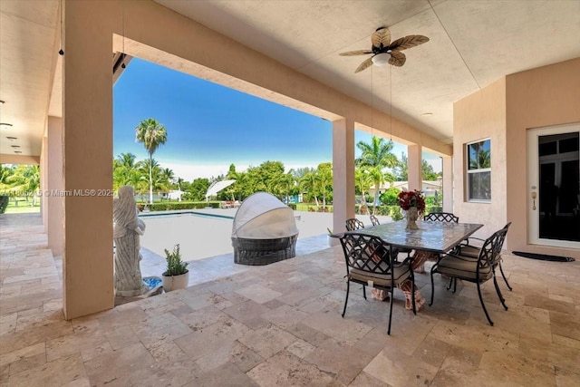 4800 SW 141st Ave, Miramar, FL 33027 - view of patio featuring outdoor dining area and a ceiling fan