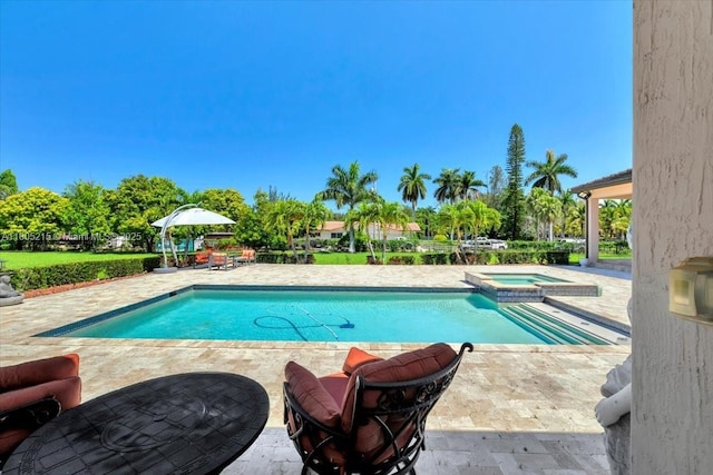 4800 SW 141st Ave, Miramar, FL 33027 - view of pool featuring a patio and a pool with connected hot tub