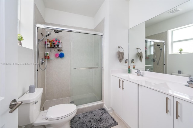 26480 SW 148th Ct Unit 26480, Homestead, FL 33032 - bathroom featuring a stall shower, toilet, and double vanity