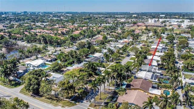 1415 Coolidge St, Hollywood, FL 33020 - aerial view of property and surrounding area featuring nearby suburban area