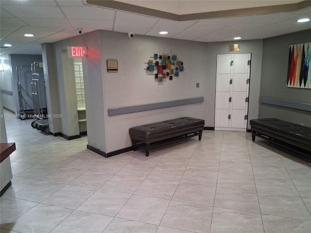 1400 Saint Charles Pl Unit 516, Pembroke Pines, FL 33026 - community lobby with recessed lighting, a paneled ceiling, and a security system