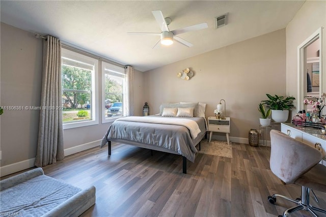 4018 Caloosa Loop, La Belle, FL 33935 - bedroom featuring wood finished floors, baseboards, and ceiling fan