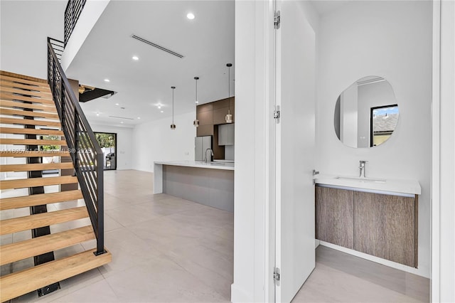 1233 NE 12th Ave Unit B, Fort Lauderdale, FL 33304 - bathroom featuring vanity and recessed lighting