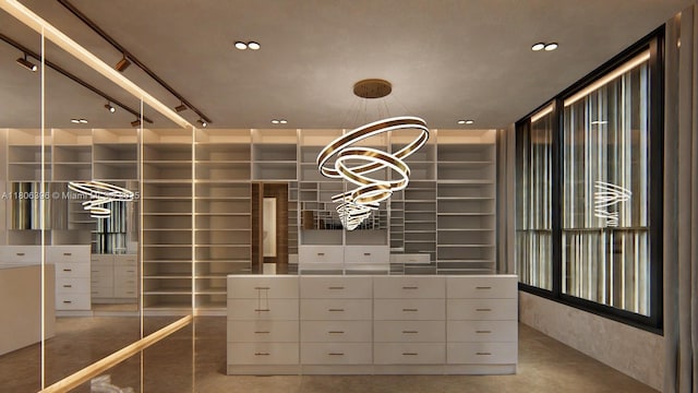 1210 NE 97th St, Miami Shores, FL 33138 - spacious closet featuring tile patterned flooring and a chandelier