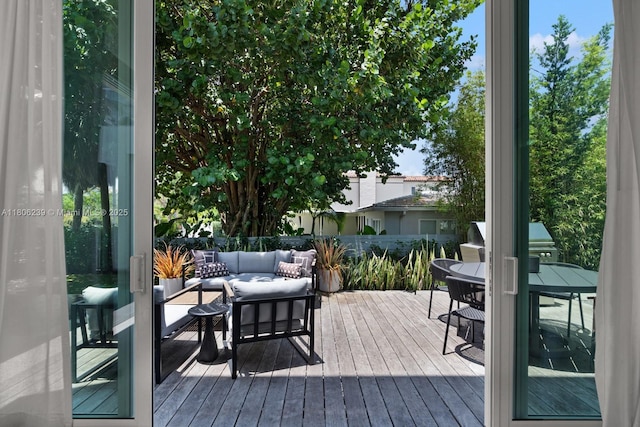 4700 N Meridian Ave, Miami Beach, FL 33140 - deck featuring outdoor lounge area and outdoor dining area