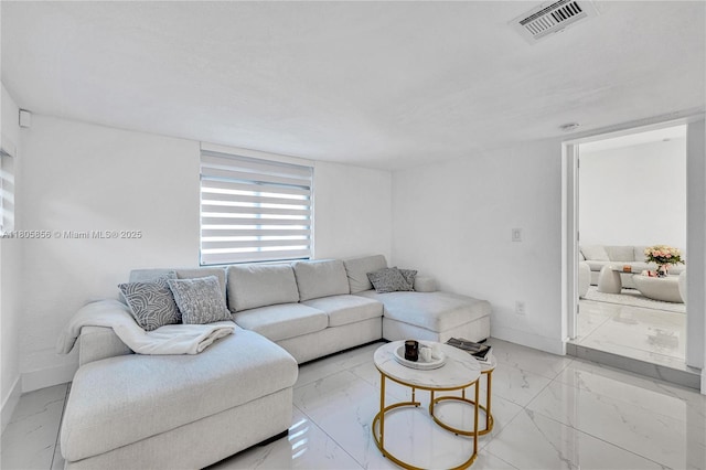 13550 NW 5th Ave, North Miami, FL 33168 - living room with baseboards and light marble finish flooring