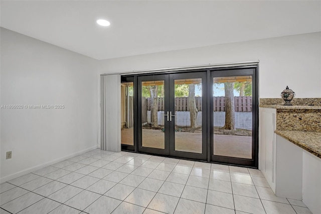 6703 Kingsmoor Way, Miami Lakes, FL 33014 - unfurnished room with french doors, healthy amount of natural light, baseboards, and recessed lighting