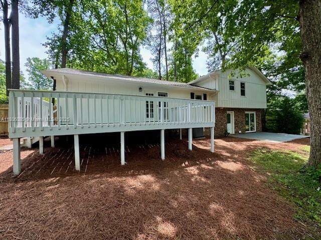 902 Vickie Dr, ,, NC 27511 - rear view of house featuring a wooden deck