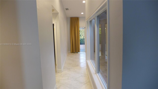 14430 SW 108th St, Miami, FL 33186 - hall featuring baseboards and recessed lighting