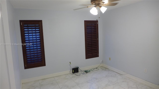 14430 SW 108th St, Miami, FL 33186 - empty room featuring ceiling fan and baseboards