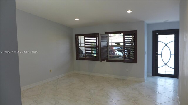 14430 SW 108th St, Miami, FL 33186 - entrance foyer with plenty of natural light, recessed lighting, and baseboards