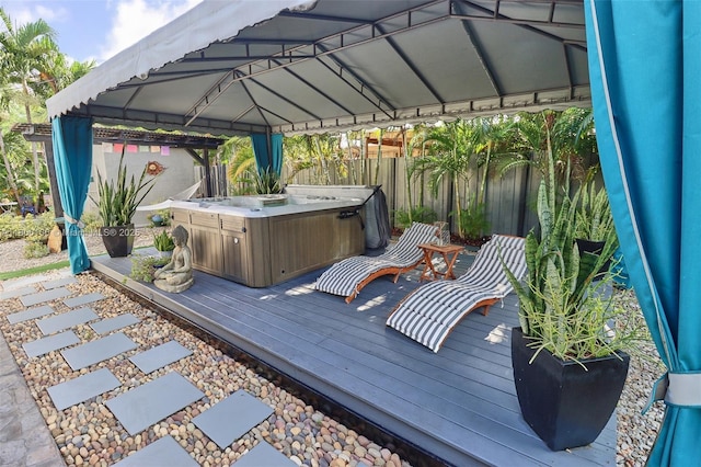 101 NE 9th Ave, Hialeah, FL 33010 - deck with a gazebo and a hot tub