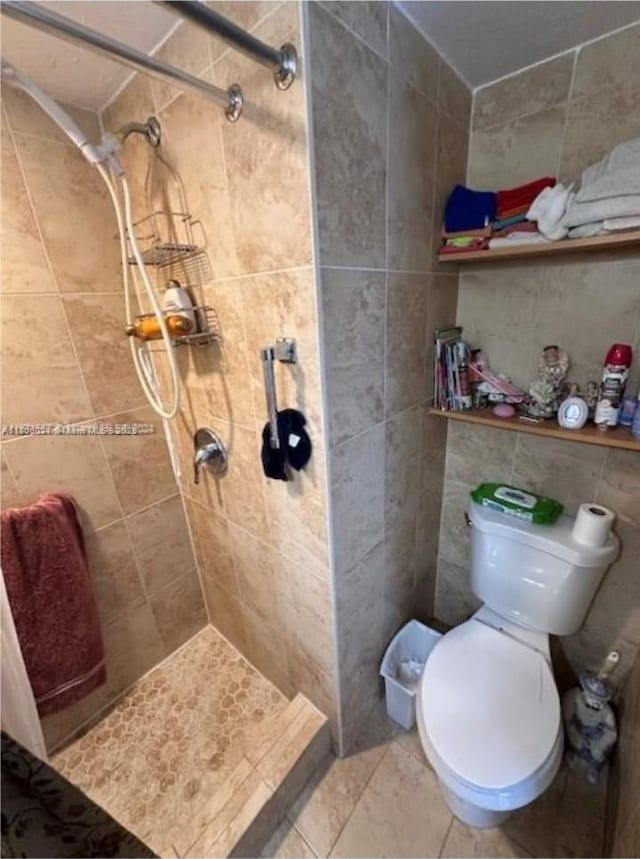 2110 SW 122nd Ct Unit 2110, Miami, FL 33175 - full bathroom featuring a stall shower, toilet, and tile patterned flooring