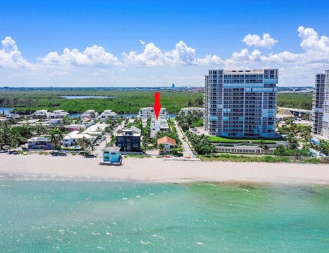 332 Balboa St, Hollywood, FL 33019 - aerial view of waterfront with a beach