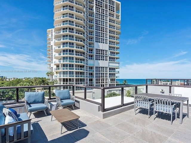 332 Balboa St, Hollywood, FL 33019 - view of patio / terrace with a water view and outdoor lounge area