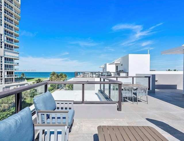 332 Balboa St, Hollywood, FL 33019 - view of patio / terrace featuring a water view and a balcony