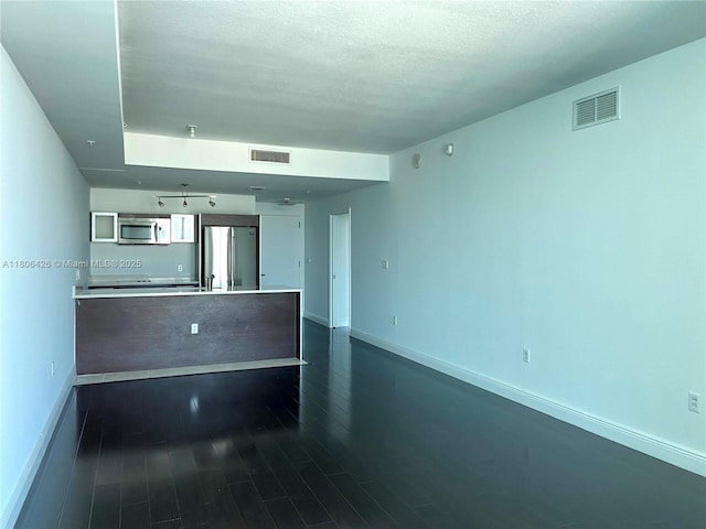 1900 N Bayshore Dr Unit 4708, Miami, FL 33132 - unfurnished living room with baseboards and dark wood finished floors