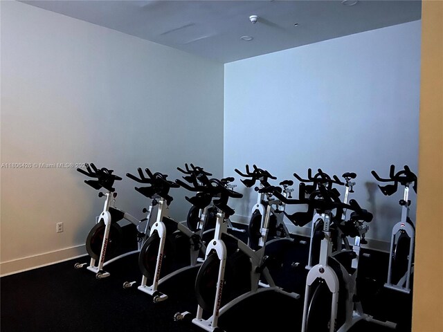 1900 N Bayshore Dr Unit 4708, Miami, FL 33132 - workout area with baseboards