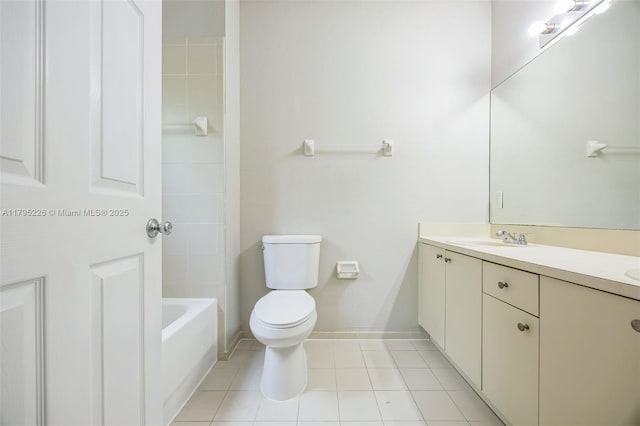355 SE 20th Ter, Homestead, FL 33033 - bathroom featuring baseboards, vanity, toilet, and tile patterned floors
