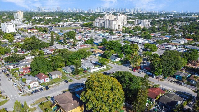 5510 NW 30th Ave, Miami, FL 33142 - aerial view of property and surrounding area featuring city skyline