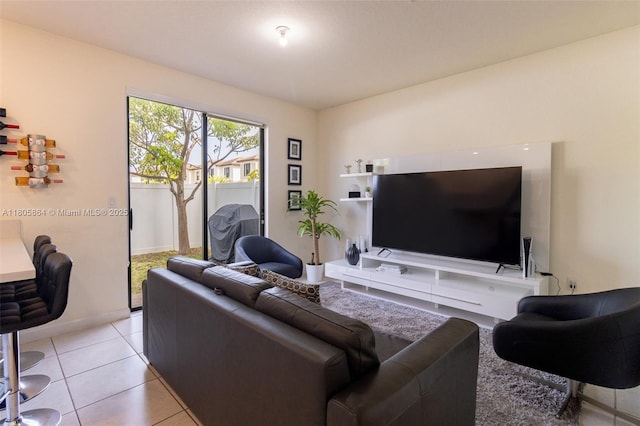 10966 W 33rd Way, Hialeah, FL 33018 - living room with light tile patterned floors and baseboards