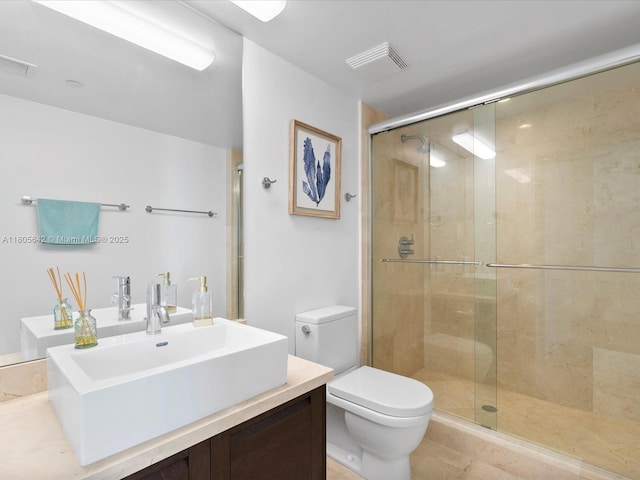 200 Sunny Isles Blvd Unit 2-Uph3, Sunny Isles Beach, FL 33160 - bathroom featuring a shower stall, toilet, and vanity