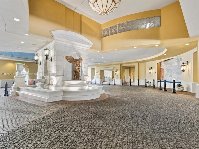 200 Sunny Isles Blvd Unit 2-Uph3, Sunny Isles Beach, FL 33160 - lobby featuring a towering ceiling and recessed lighting