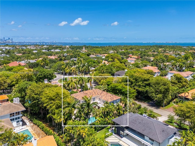 7120 Mira Flores Ave, Coral Gables, FL 33143 - aerial view of property and surrounding area featuring property boundaries highlighted