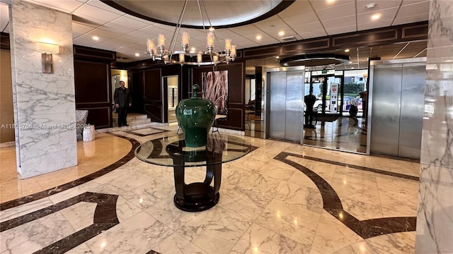 625 Biltmore Way Unit 707, Coral Gables, FL 33134 - lobby with recessed lighting and a drop ceiling