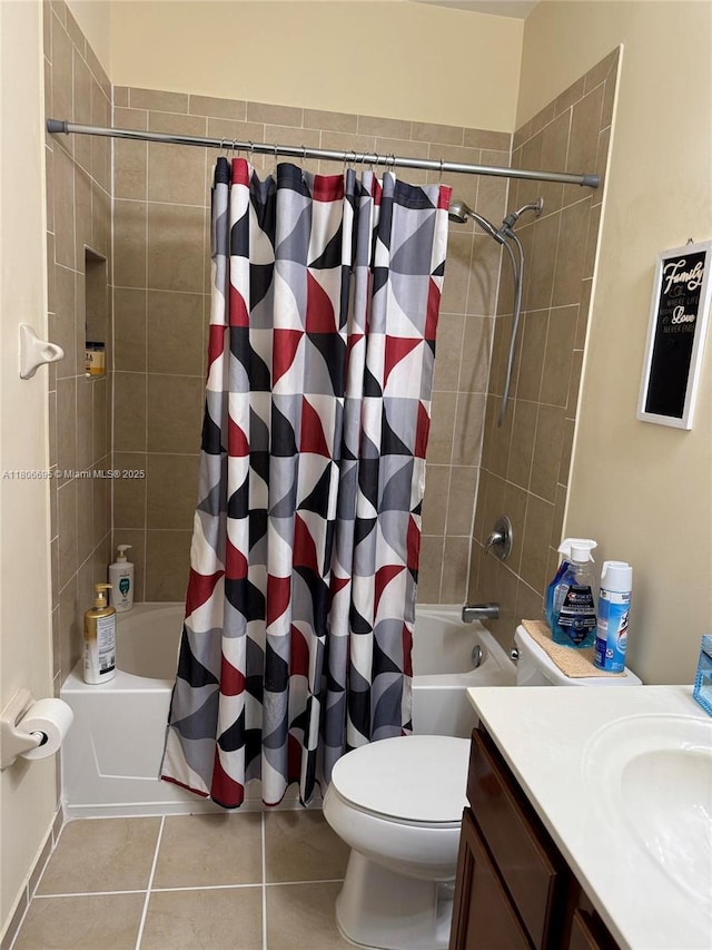 11564 SW 151st Ave, Miami, FL 33196 - full bath with shower / bath combo with shower curtain, tile patterned flooring, toilet, and vanity