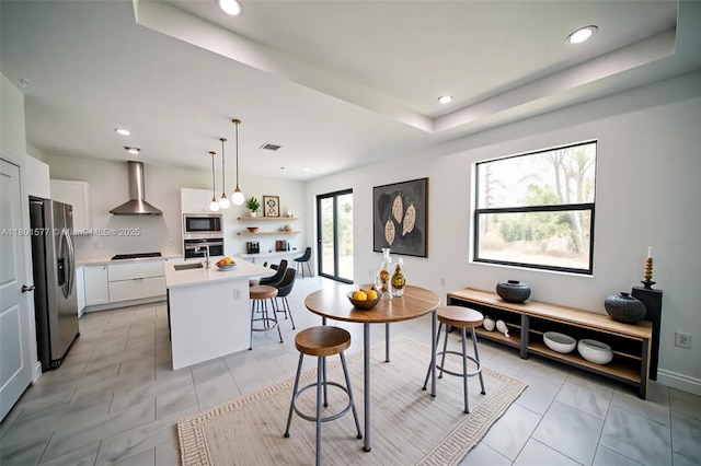 2020 S Montana Cir, La Belle, FL 33935 - dining area with recessed lighting and baseboards