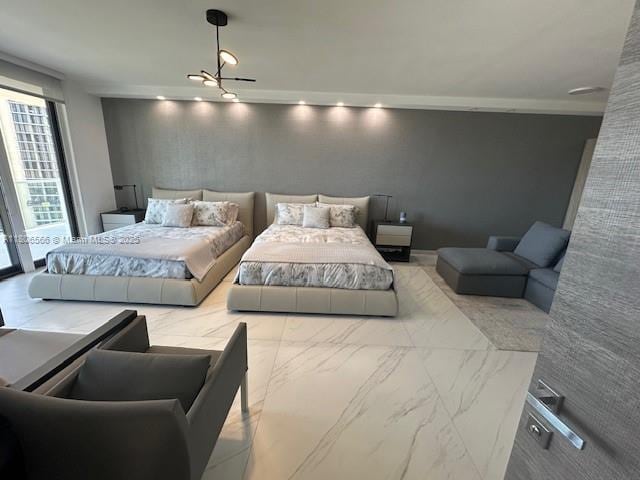 19500 Turnberry Way Unit 12A, Aventura, FL 33180 - bedroom featuring crown molding