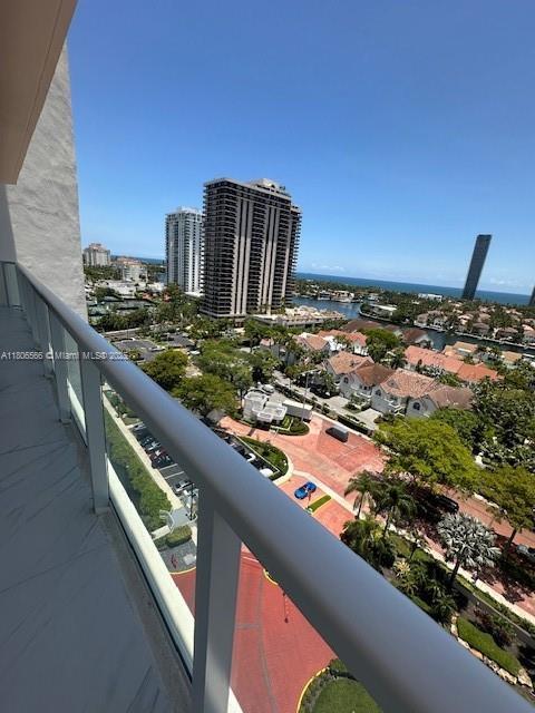 19500 Turnberry Way Unit 12A, Aventura, FL 33180 - balcony with a city view and a water view