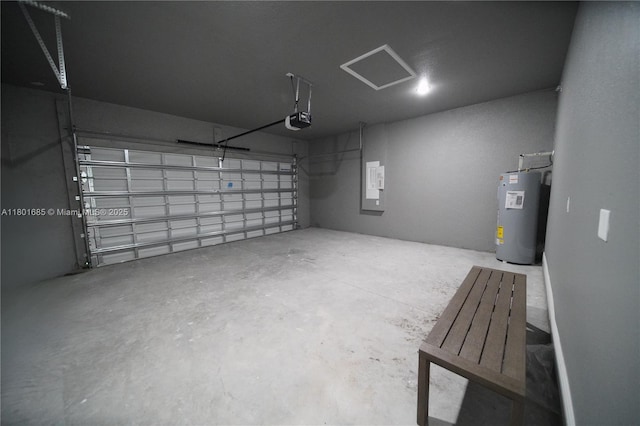 2022 Granada Rd, La Belle, FL 33935 - garage featuring electric water heater and a garage door opener