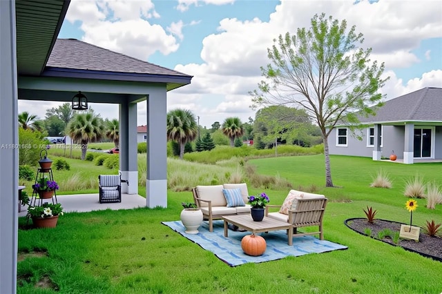 2022 Granada Rd, La Belle, FL 33935 - view of grassy yard with an outdoor living space