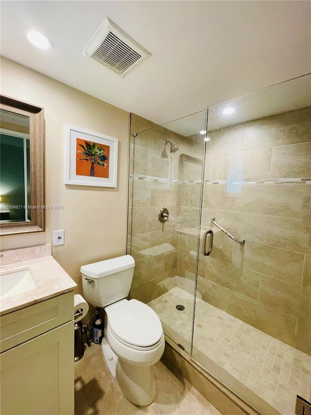 1000 Hillcrest Ct Unit 111, Hollywood, FL 33021 - full bath featuring toilet, a shower stall, and vanity