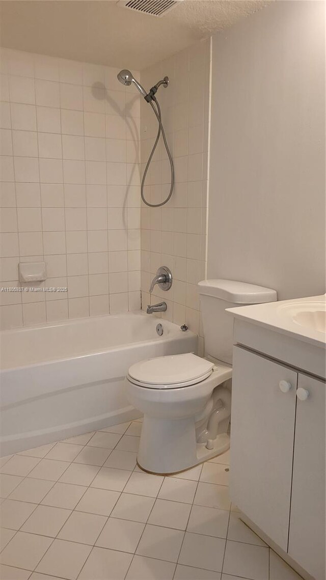 2921 SE 13th Ave Unit 106-48, Homestead, FL 33035 - full bath featuring toilet, shower / bath combination, tile patterned flooring, and vanity